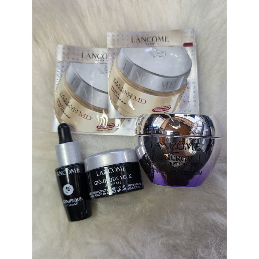 Lancome Renergie H.P.N‎ 300-Peptide Cream, Genefique, Longevity Sample Lot NEW